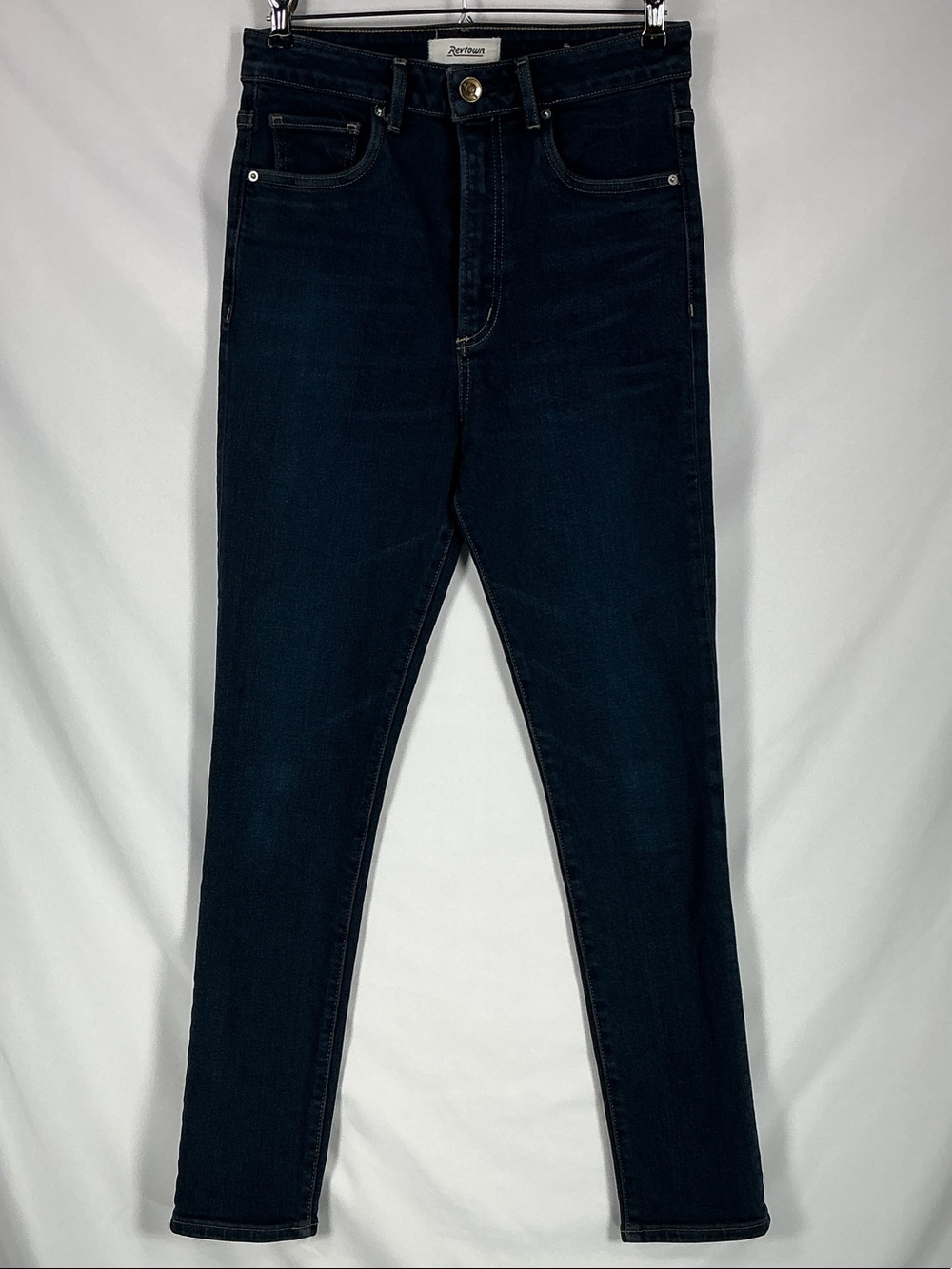 Revtown The High Rise Skinny Jeans Size 27 Regular Dark Indigo Blue Decade Denim